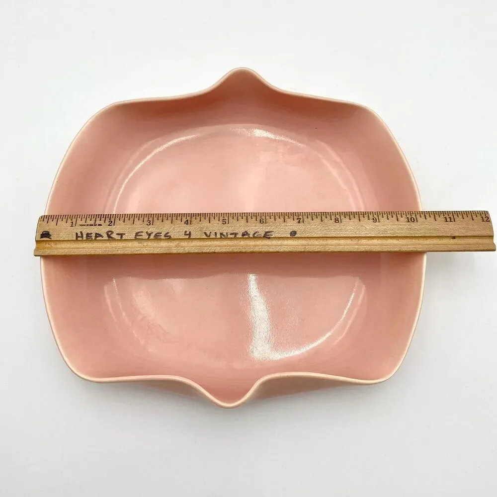 1950-1960’s California Pottery Pink Console Dish Biomorphic Shape